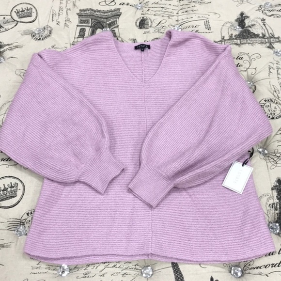 1.state Blouson Sleeve V-Neck Sweater - Picture 4 of 5